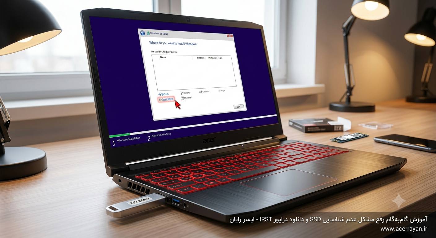 مشکل نشناختن هارد SSD NVME در هنگام نصب ویندوز 11 روی لپ تاپ