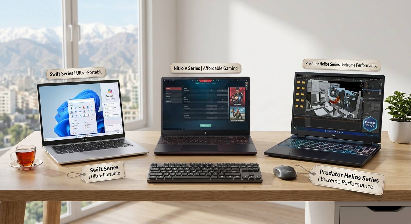 کدام لپ تاپ هوض مصنوعی ایسر مناسب شماست؟ مقایسه سری Nitro Sw